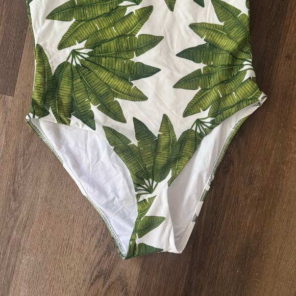 Farm Rio Off-White Palm Fan One Piece Swimsuit - Picture 4 of 9